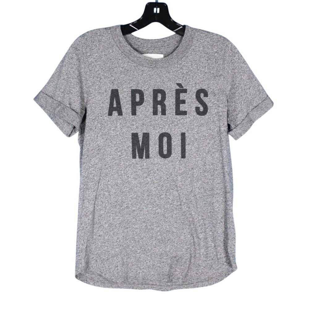 SOL ANGELES Anthropologie APRES MOI Heather Grey AFTER ME Jersey Knit T-SHIRT S